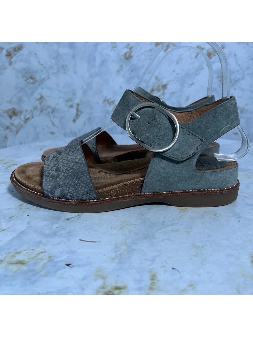 Sofft Bali Women's Size 6M Shoes Green Brown Leather Strappy Comfort Sandals